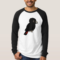 Red-tailed Black Cockatoo Men's Canvas Long Sleeve Raglan T-Shirt