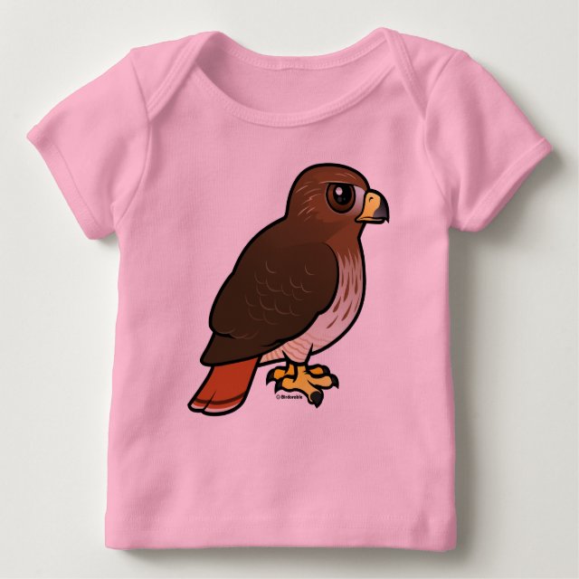 Birdorable Cute Red Tailed Hawk Baby Fine Jersey T Shirt