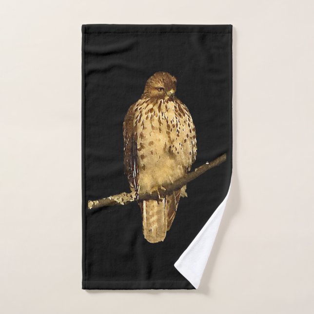 Red Tailed Hawk Bird Bath Towel Set (Hand Towel)