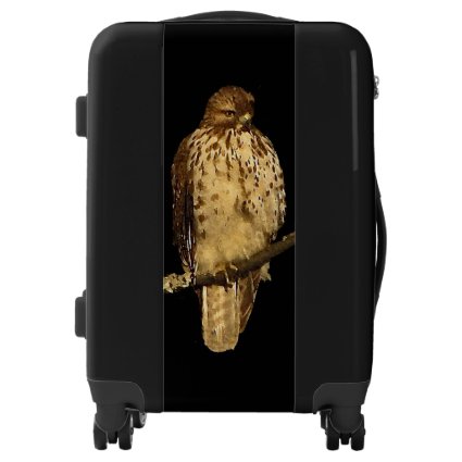 Red Tailed Hawk Bird Black Luggage