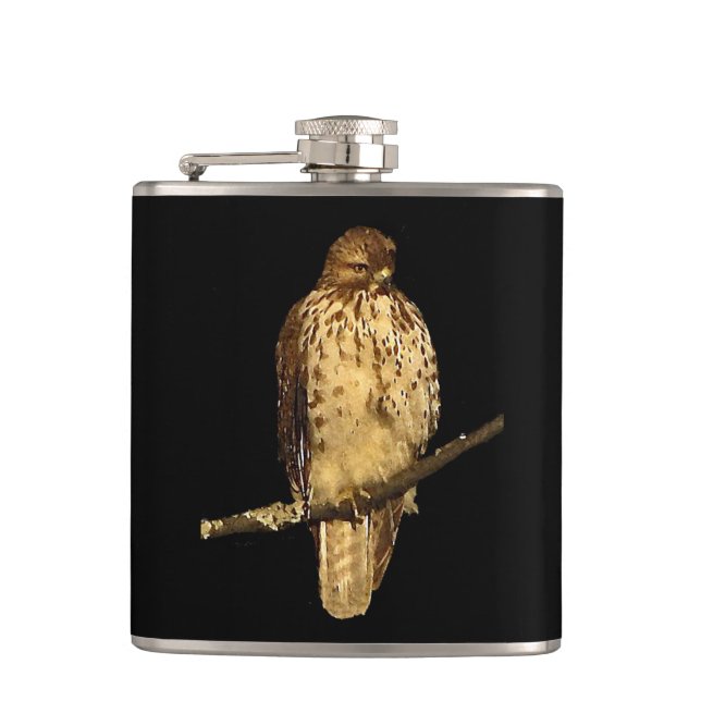 Red Tailed Hawk Flask (Front)
