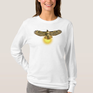 Red Tailed Hawk Flying Into the Sun T-Shirt