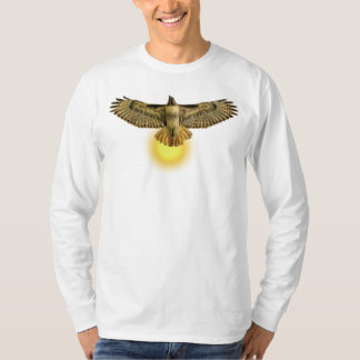 Red Tailed Hawk Flying Into the Sun T-Shirt