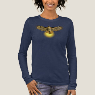 Red Tailed Hawk Flying Into the Sun Tri-Blend Shirt