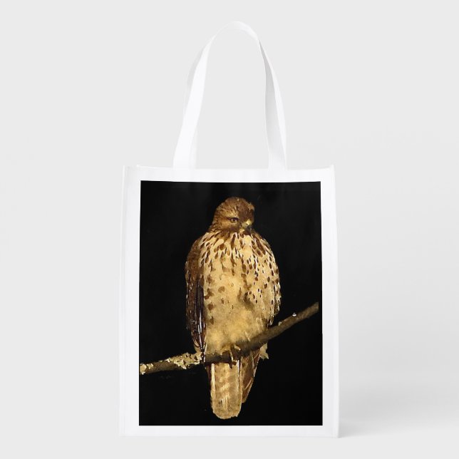 Red-Tailed Hawk Grocery Bag (Back)