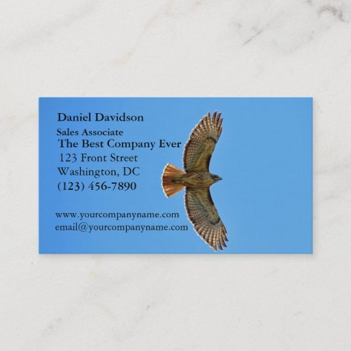 Customizable Red-Tailed Hawk in Flight Business Cards