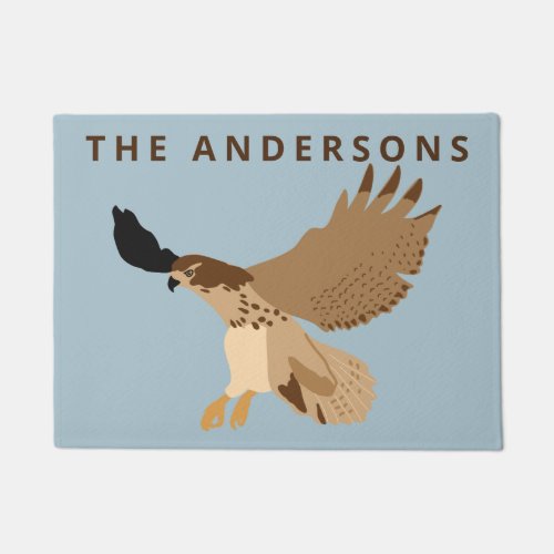Red_Tailed Hawk in Flight Personalized Doormat