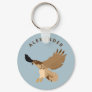 Red-Tailed Hawk in Flight Personalized Keychain