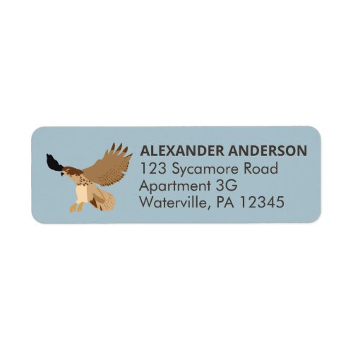 Red_Tailed Hawk in Flight Personalized Label