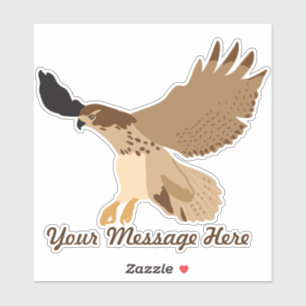 Red-Tailed Hawk in Flight Personalized Sticker