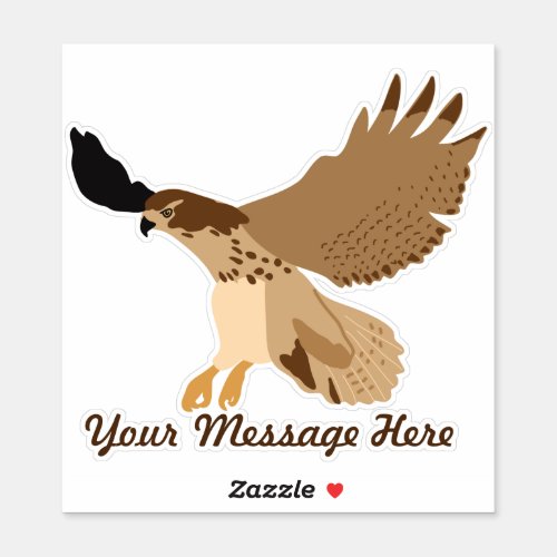 Red_Tailed Hawk in Flight Personalized Sticker