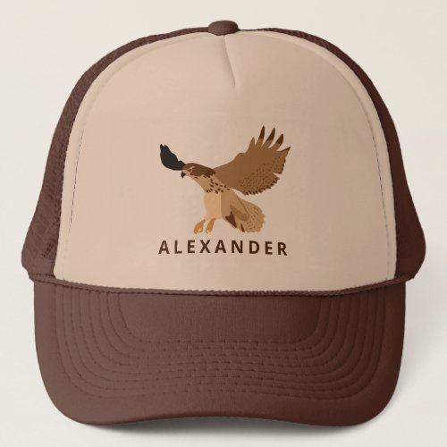 Red_Tailed Hawk in Flight Personalized Trucker Hat