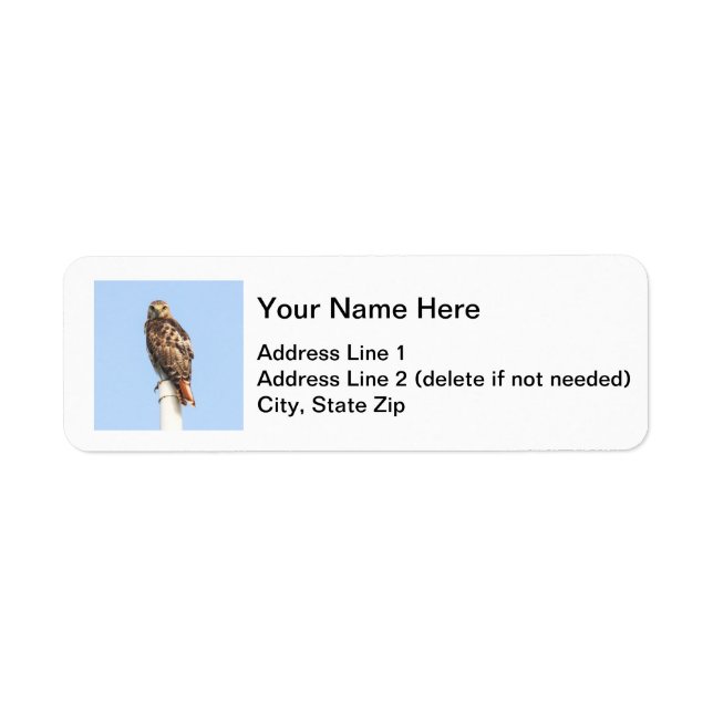 Red-tailed Hawk Label (Front)