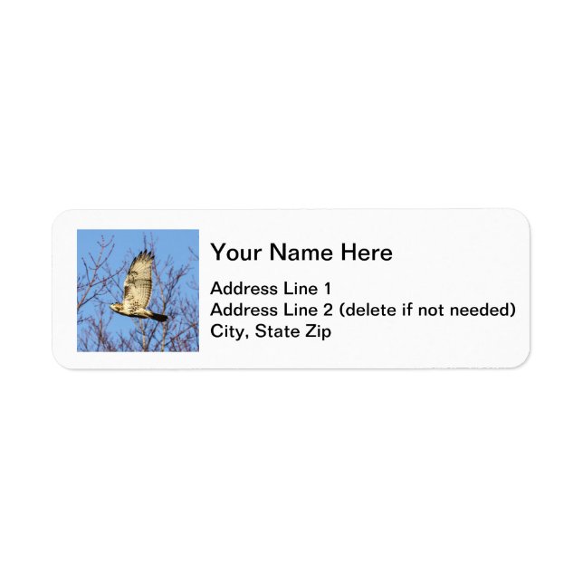Red-tailed Hawk Label (Front)