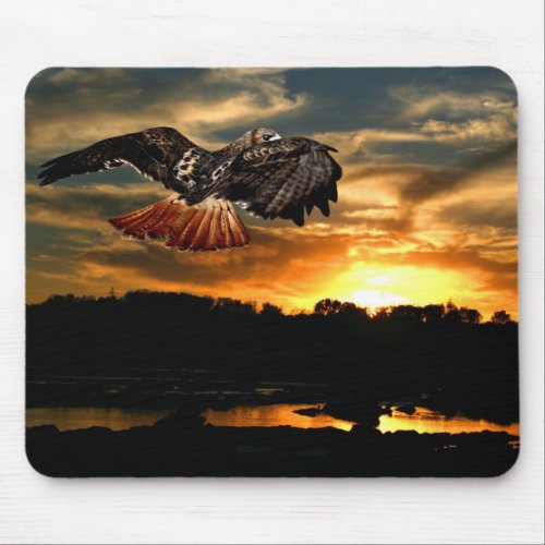 Red tailed hawk mouse pad