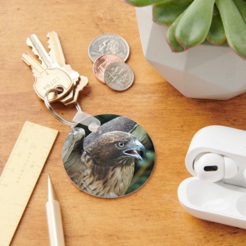 Red_tailed Hawk Photo Keychain