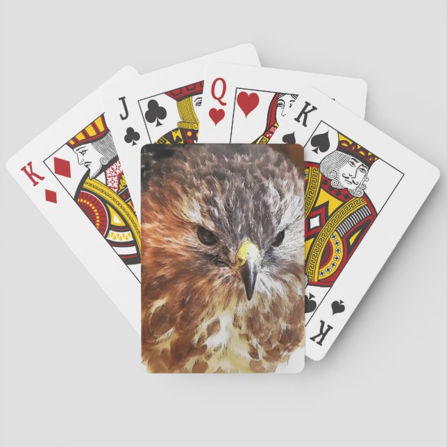 RED TAILED HAWK POKER CARDS (Back)