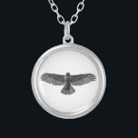 Red-tailed Hawk Silver Plated Necklace<br><div class="desc">Local Exploration is the name of my blog online (www.local-exploration.com),  which combines my love for hiking and wildlife through photography.  The photographs used on these products were taken by me from my adventures around the Mid-Hudson Valley in New York and my occasional excursions out of the state.</div>