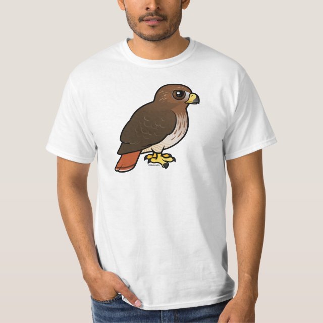 Birdorable Cute Red Tailed Hawk Men S Crew Value T Shirt