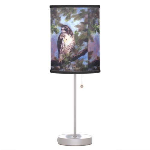 Red Tailed Hawk Table Lamp