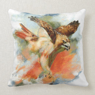 Red Tailed Hawk Throw Pillow