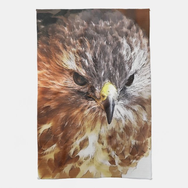 RED TAILED HAWK TOWEL (Vertical)