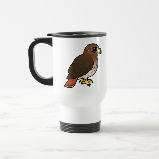 Red-tailed Hawk Travel Mug (Left)