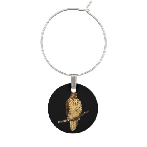 Red Tailed Hawk Wine Charm