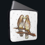 Red-Tailed Hawks Love Bird Watching Snow Winter Laptop Sleeve<br><div class="desc">Laptop sleeve design features an original marker illustration of a pair of lovebirds in the snow. Great for Christmas gifting or as a fun stocking stuffer!

Don't see what you're looking for? Need help with customization? Click "contact this designer" to have something created just for you!</div>