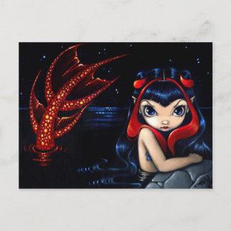 "Red Tailed Mermaid" Postcard
