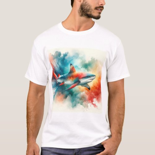 Red Tailed Shark Watercolor AREF910 _ Watercolor T_Shirt