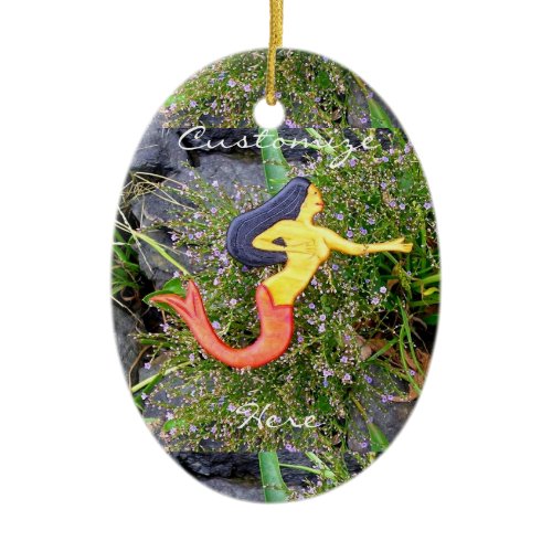 red-tailed sirena mermaid beauty ceramic ornament