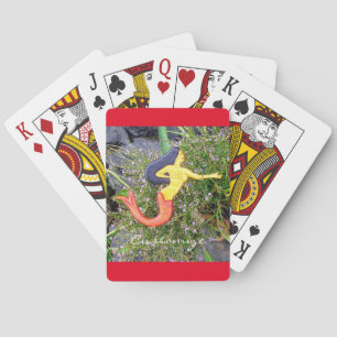 red-tailed sirena mermaid poker cards