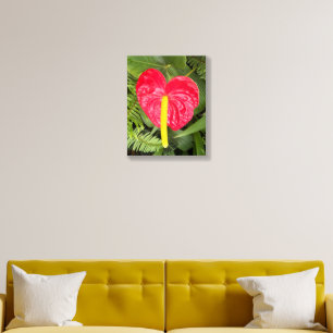 Red Tailflower Plant Bloom Floral Acrylic Photo Tile