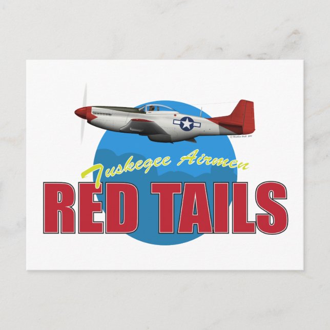 Red Tails Tuskegee Airmen Postcard (Front)