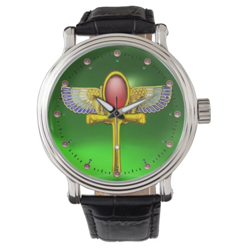 RED TALISMANEGYPTIAN WINGED ANKHCORNUCOPIA Green Watch