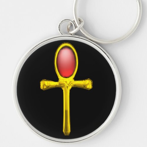 RED TALISMANGOLD ANKH Eternal Life Symbol Keychain