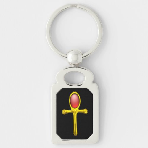 RED TALISMANGOLD ANKH Eternal Life Symbol Keychain