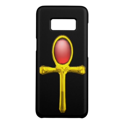 RED TALISMAN GOLD EGYPTIAN ANKH Black Case_Mate Samsung Galaxy S8 Case