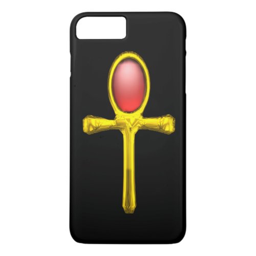 RED TALISMAN GOLD EGYPTIAN ANKH iPhone 8 PLUS7 PLUS CASE