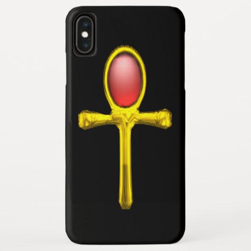 RED TALISMAN GOLD EGYPTIAN ANKH iPhone XS MAX CASE
