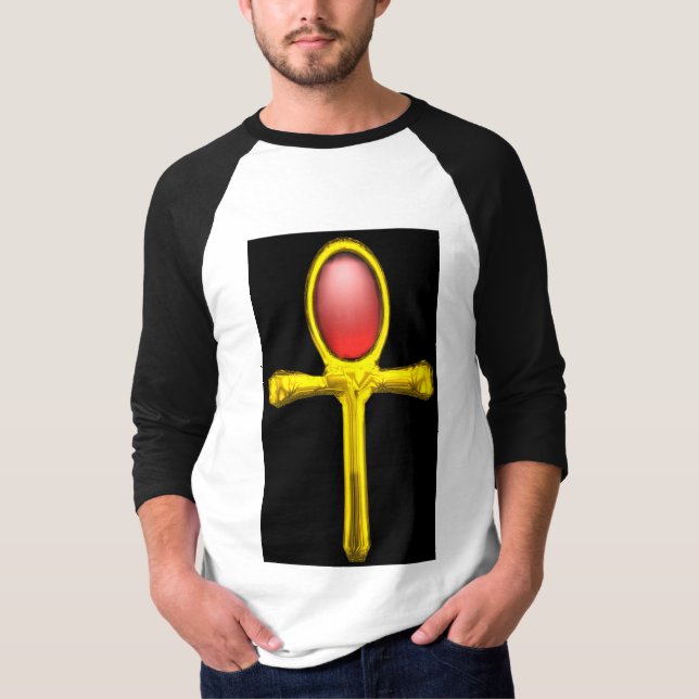 RED TALISMAN / GOLDEN ANKH T-Shirt (Front)