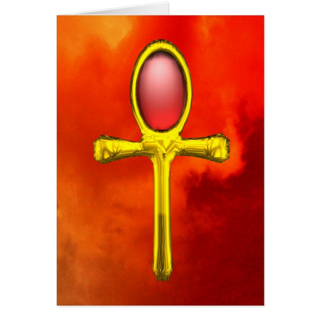 RED TALISMAN ,red yellow flames Cards (Front)