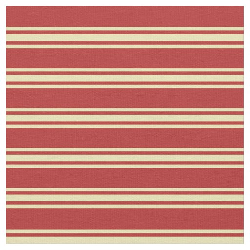 Red & Tan Colored Stripes Fabric