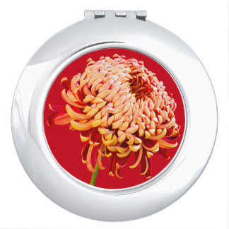 Red Tan Mum Compact Mirrors & Makeup Tools