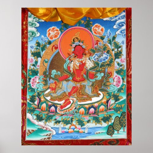 Red Tara Tibetan Goddess Poster
