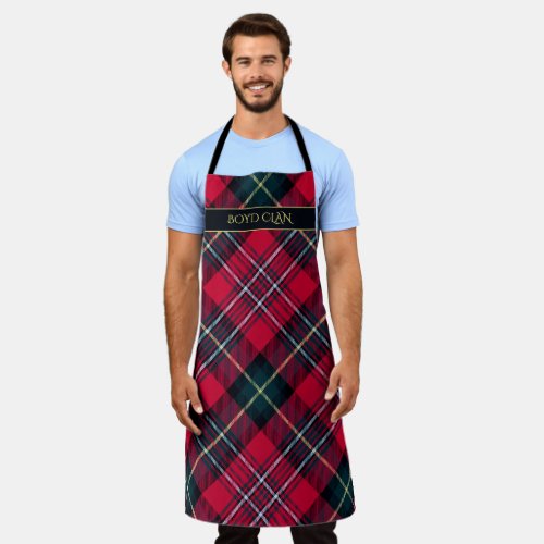 Red Tartan Apron with your Text