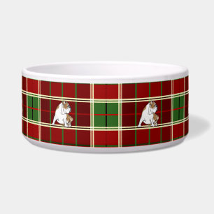 Red Tartan Bulldog Bowl