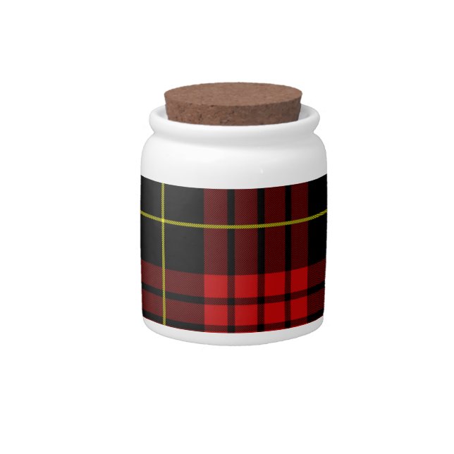 Red Tartan Candy Jar (Front)