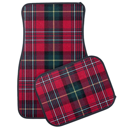 Red Tartan Car Mat